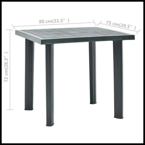 vidaXL vidaXL Garden Table White 80x75x72 cm Plastic - Garden Table