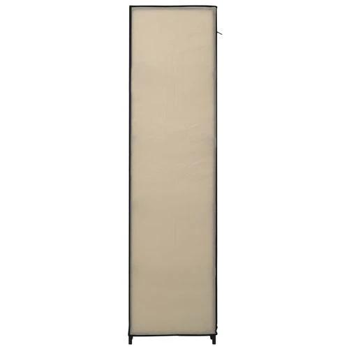 vidaXL Portable Wardrobe 150x45x176 cm with Compartments and Rods Cream Fabric for Space-Saving Clothing Storage by vidaXL