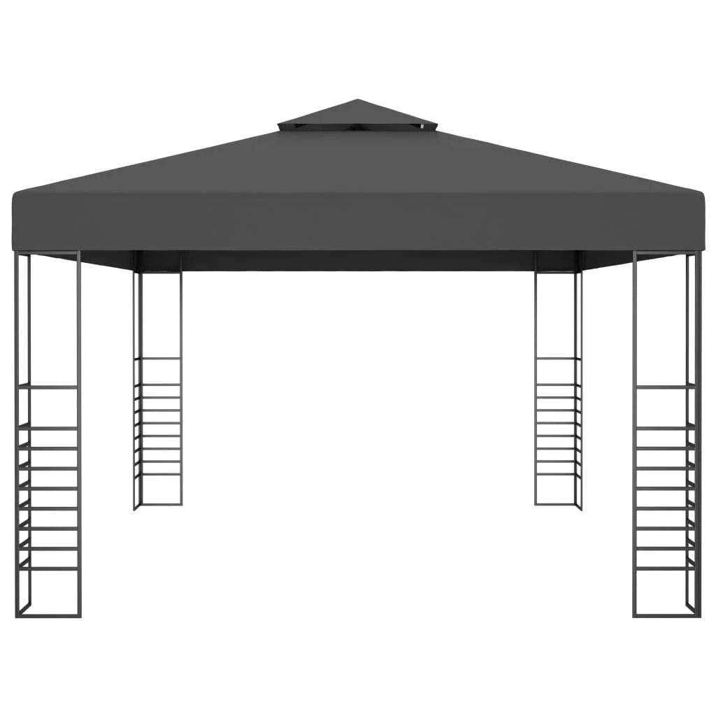 vidaXL Garden Gazebo Powder-Coated Steel 4x3x2.7 m White by vidaXL