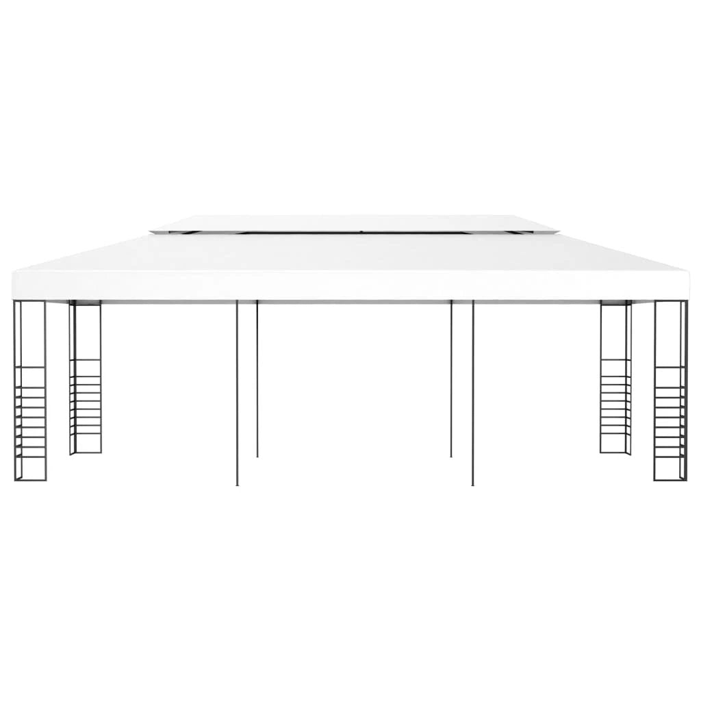 vidaXL vidaXL Garden Gazebo Powder-Coated Steel 4x3x2.7 m White - Gazebos