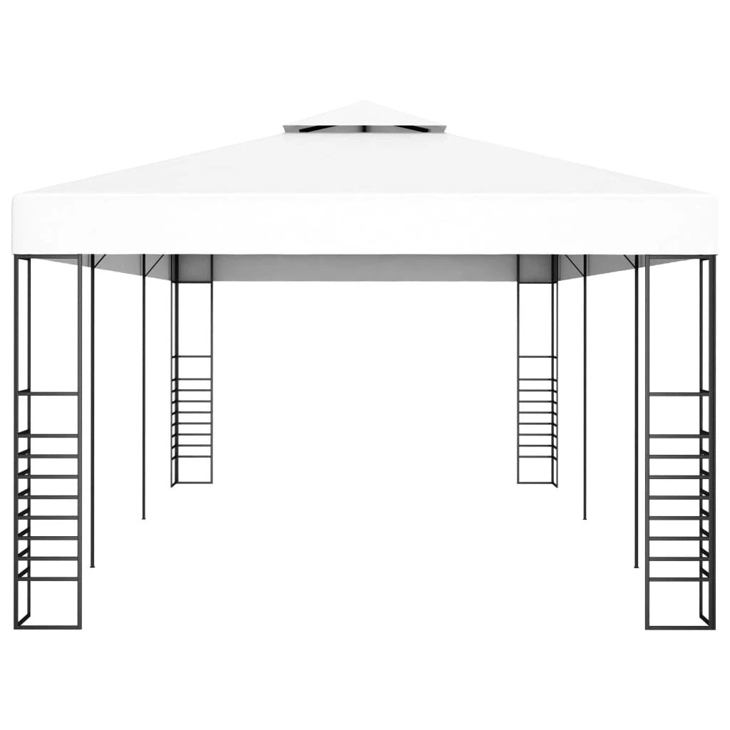vidaXL vidaXL Garden Gazebo Powder-Coated Steel 4x3x2.7 m White - Gazebos