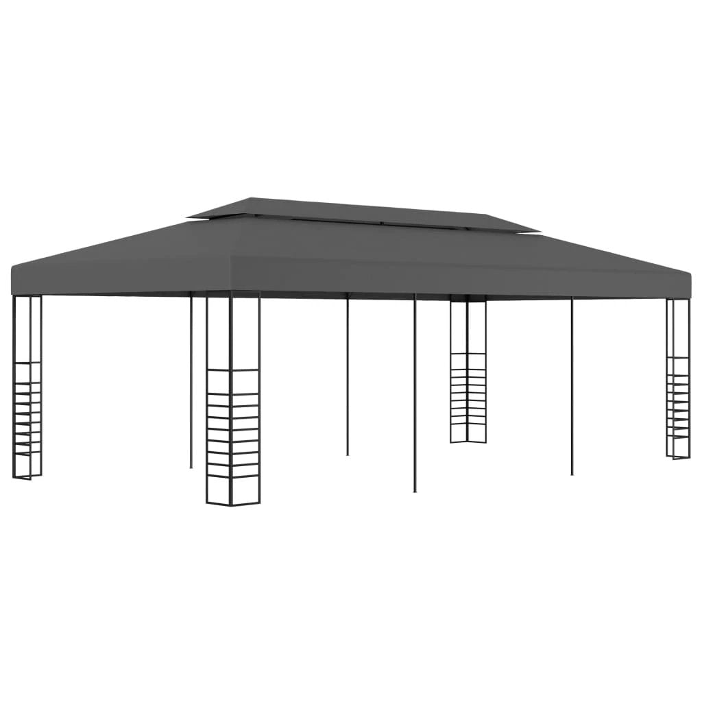 vidaXL vidaXL Garden Gazebo Powder-Coated Steel 4x3x2.7 m White - Gazebos