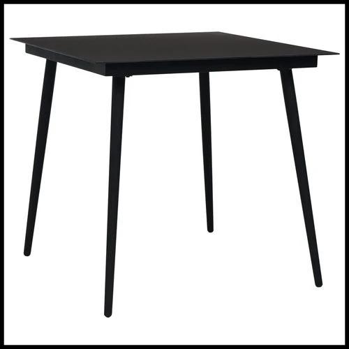 vidaXL 5 Piece Outdoor Dining Set Cotton Rope and Steel Black by vidaXL