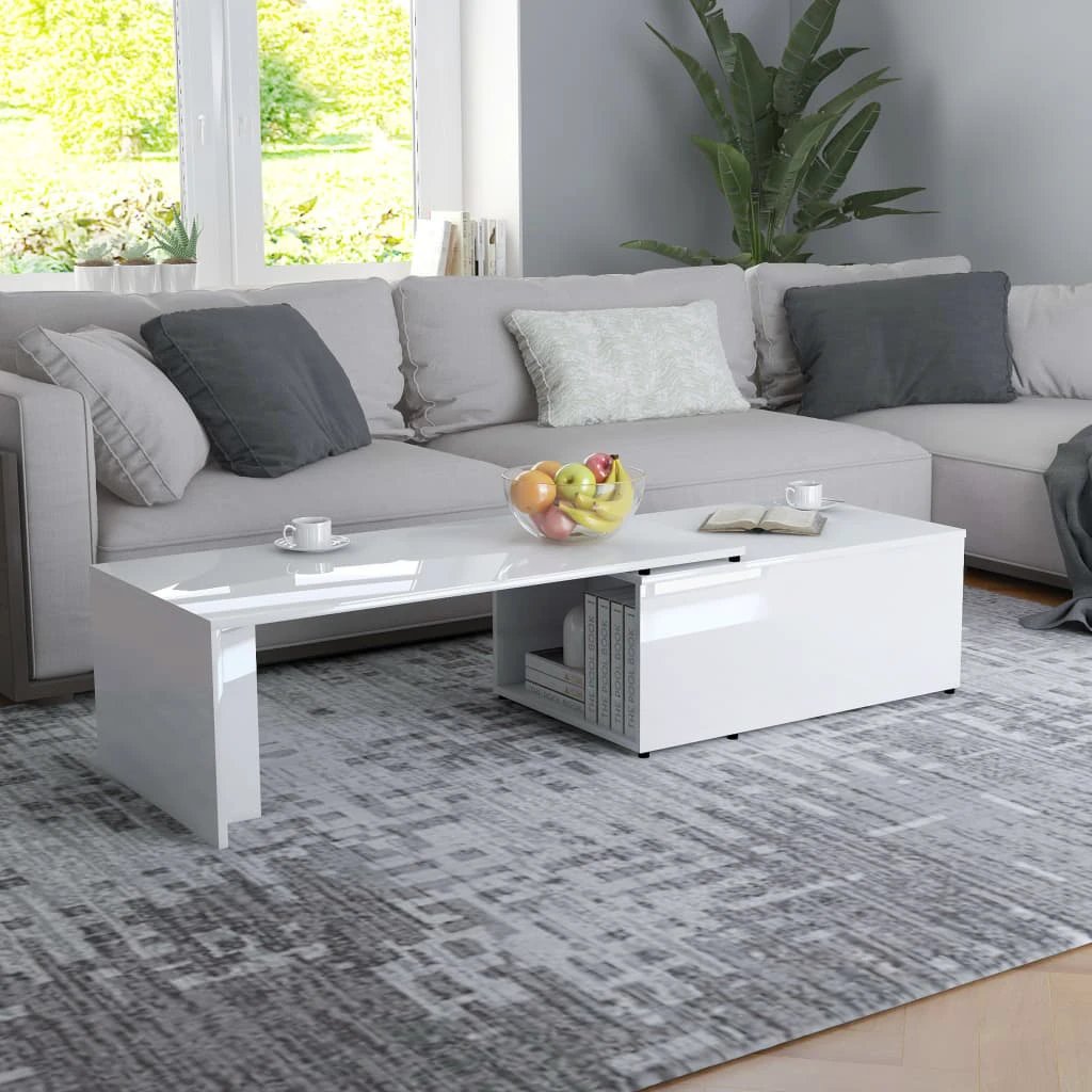 vidaXL Coffee Table 150x50x35 cm Smoked Oak Finish Engineered Wood Living Room Decor by vidaXL