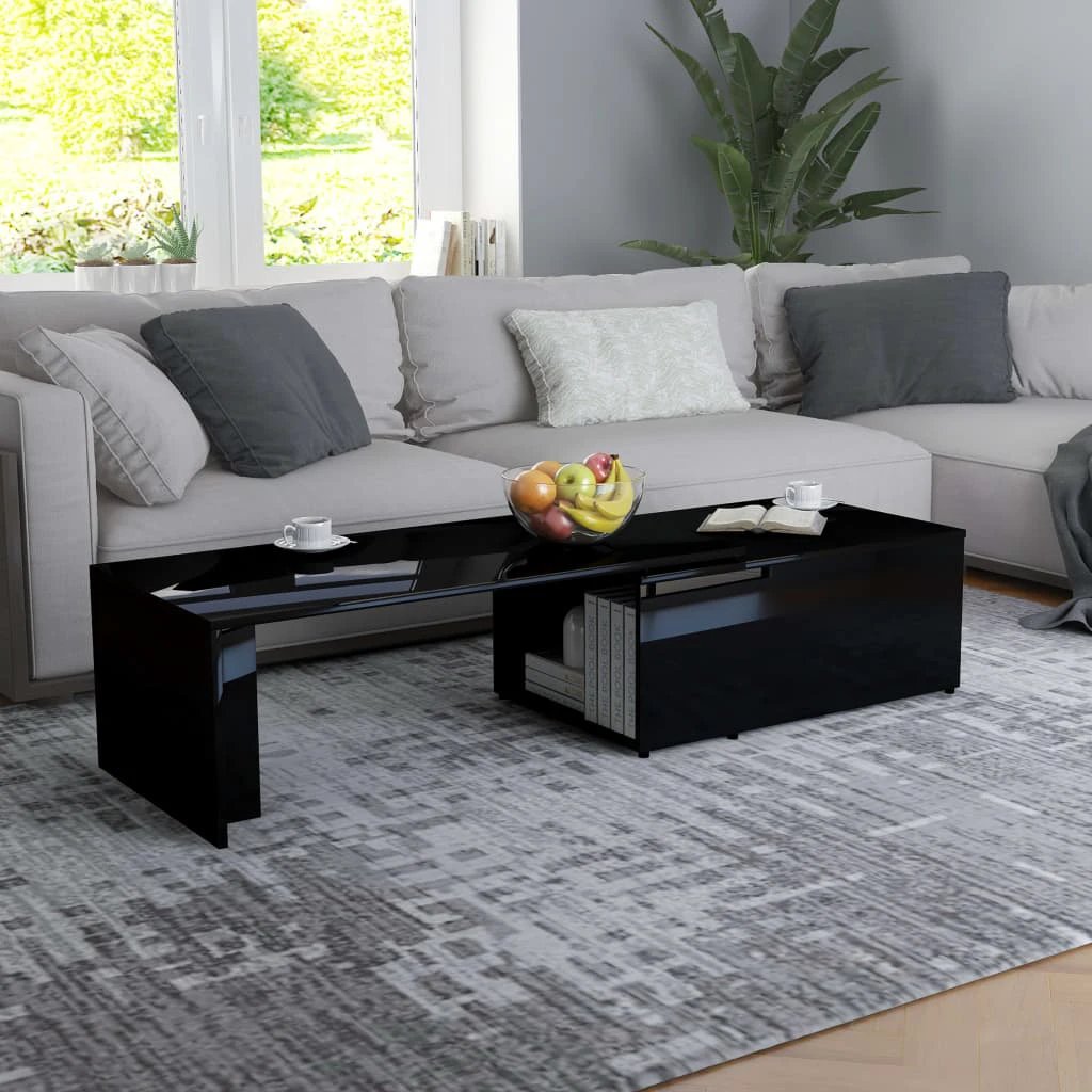 vidaXL Coffee Table 150x50x35 cm Smoked Oak Finish Engineered Wood Living Room Decor by vidaXL