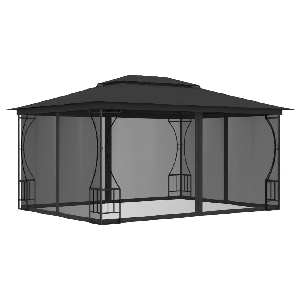 vidaXL Gazebo with Nets 300x400x265 cm Cream by vidaXL