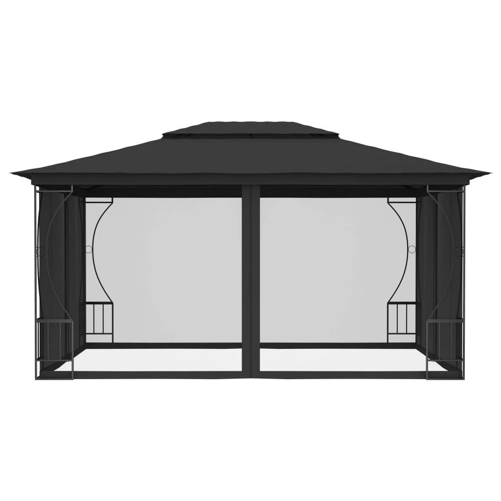 vidaXL Gazebo with Nets 300x400x265 cm Cream by vidaXL