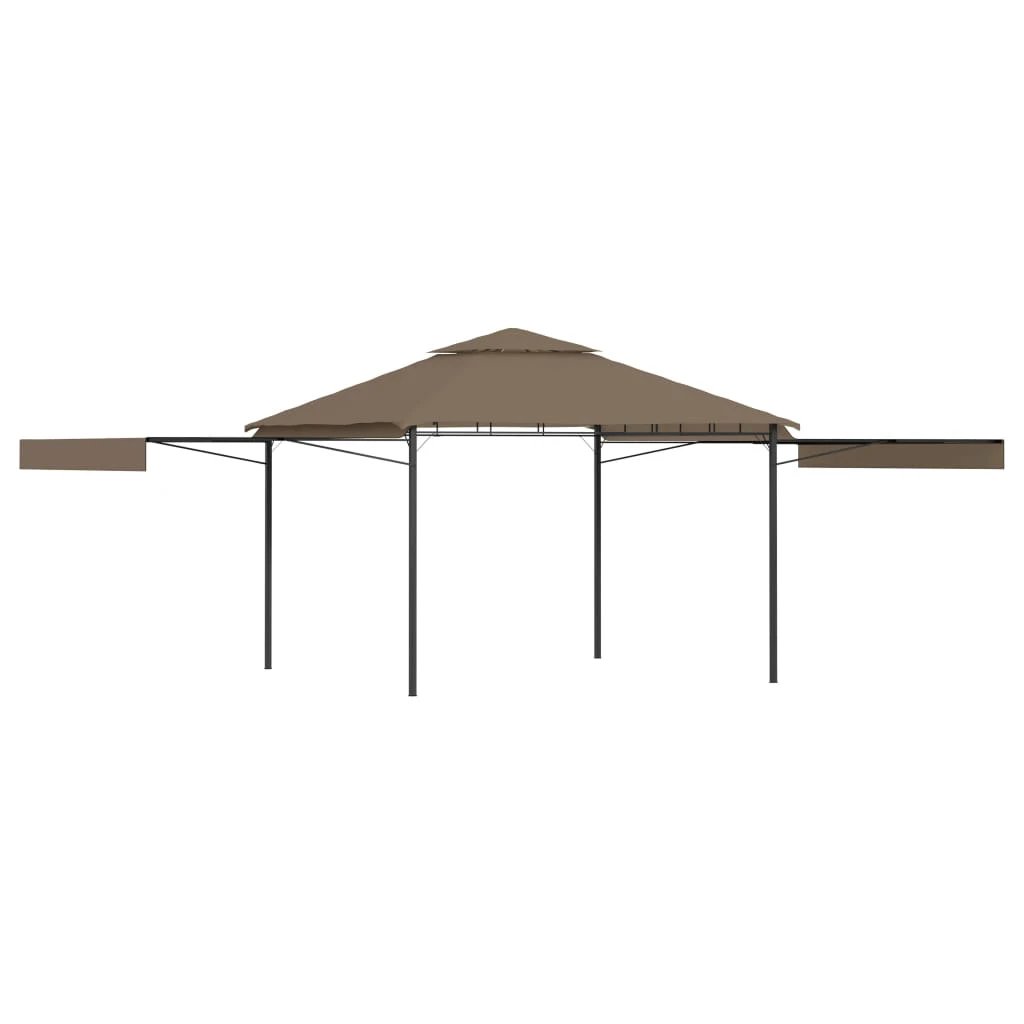 vidaXL Gazebo with Double Extended Roofs 3x3x2.75 m Cream 180 g/m² by vidaXL