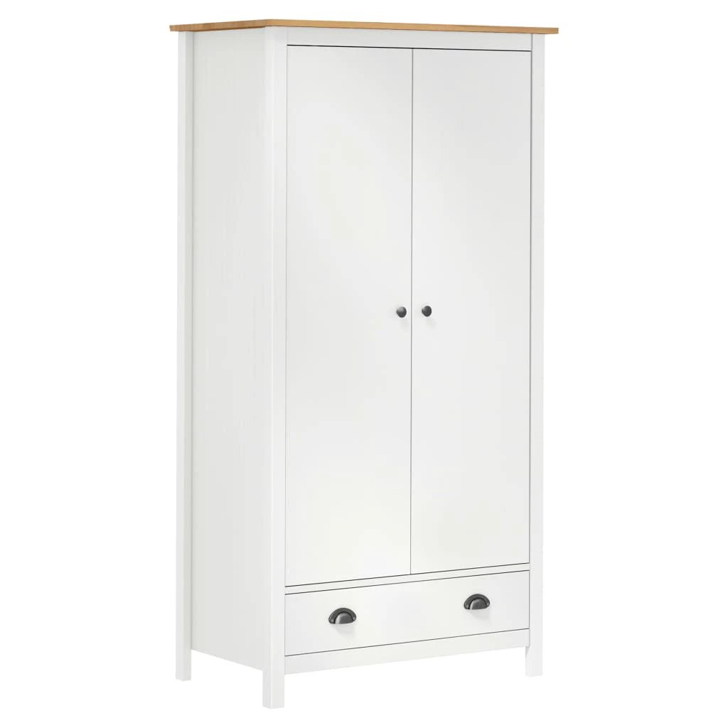 vidaXL 2-Door Wardrobe Hill 89x50x170 cm Solid Pine Wood by vidaXL