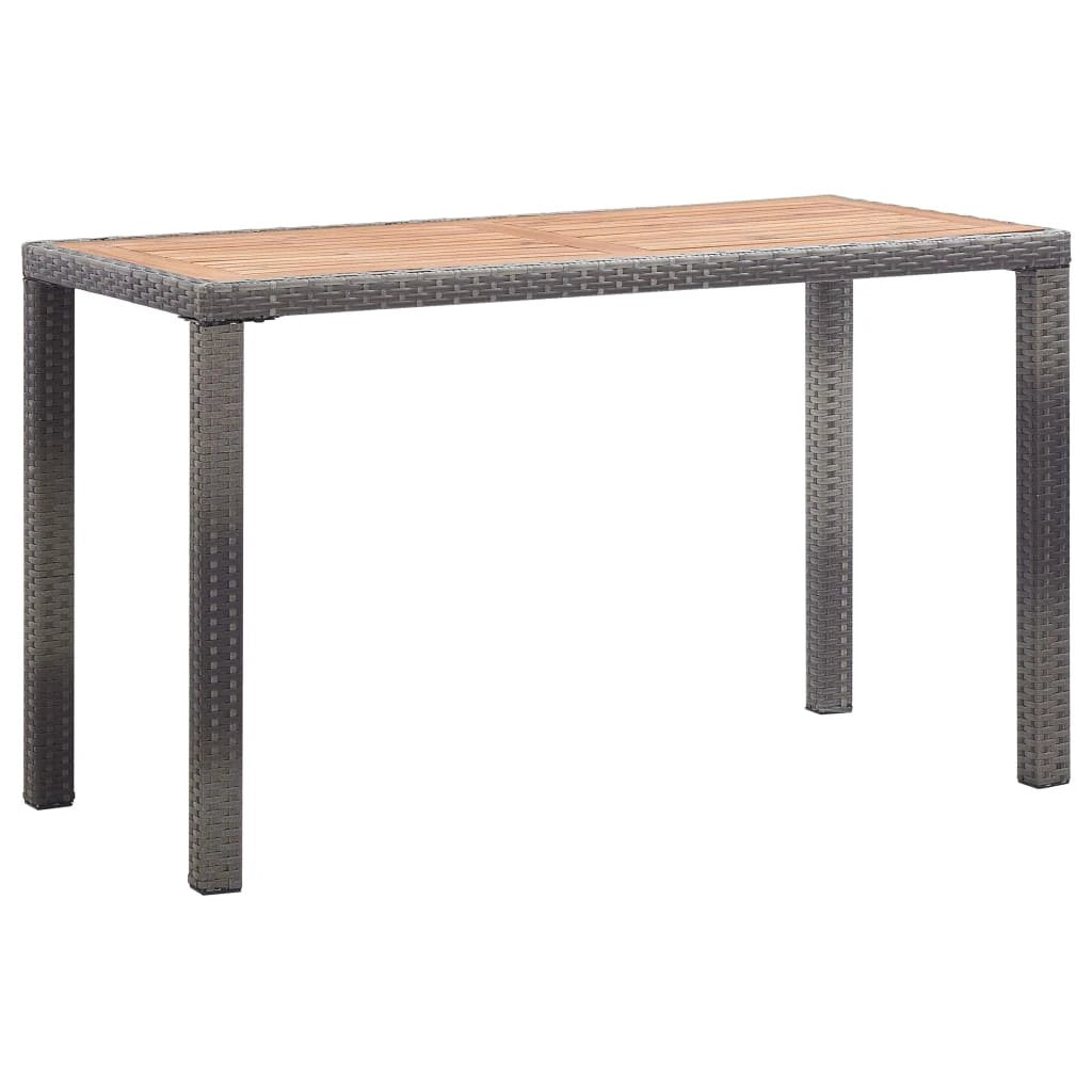 vidaXL Garden Table Brown 110x60x67 cm Poly Rattan by vidaXL