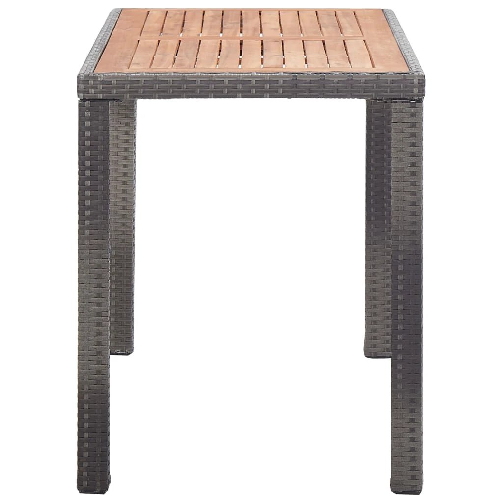 vidaXL Garden Table Brown 110x60x67 cm Poly Rattan by vidaXL