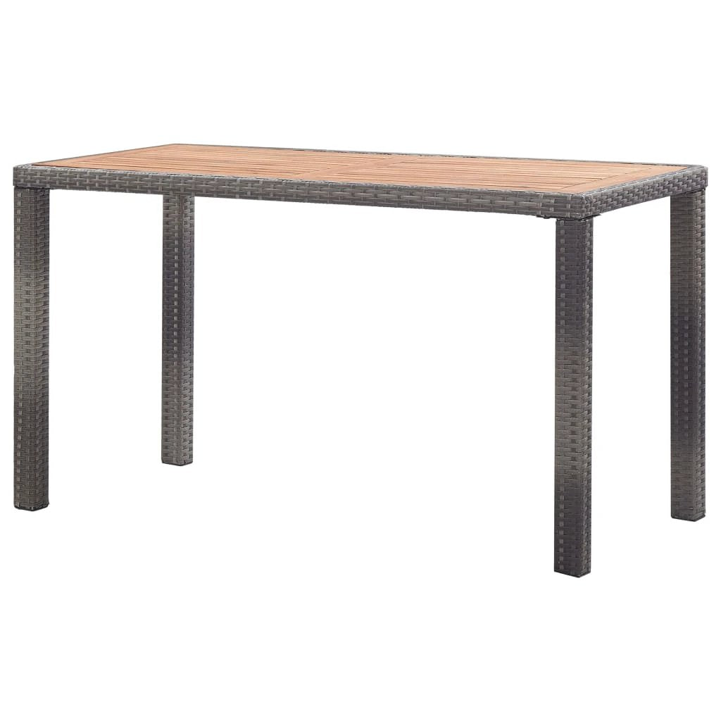 vidaXL Garden Table Brown 110x60x67 cm Poly Rattan by vidaXL