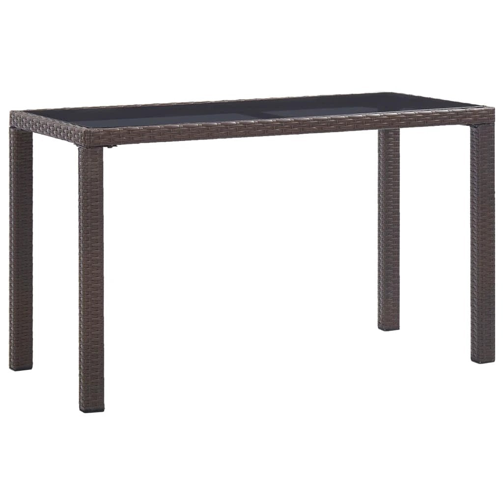 vidaXL vidaXL Garden Table Brown 110x60x67 cm Poly Rattan - Garden Table
