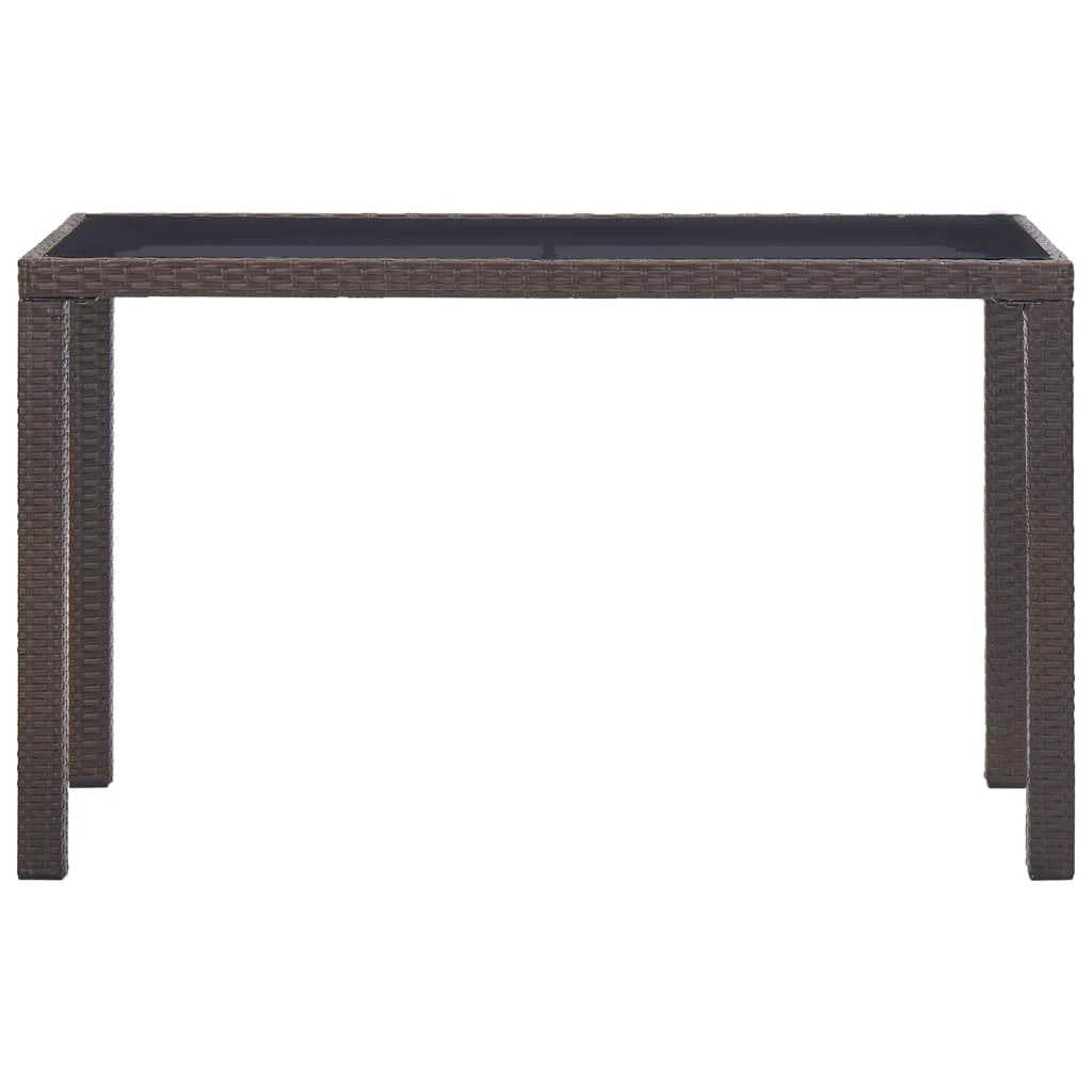 vidaXL vidaXL Garden Table Brown 110x60x67 cm Poly Rattan - Garden Table