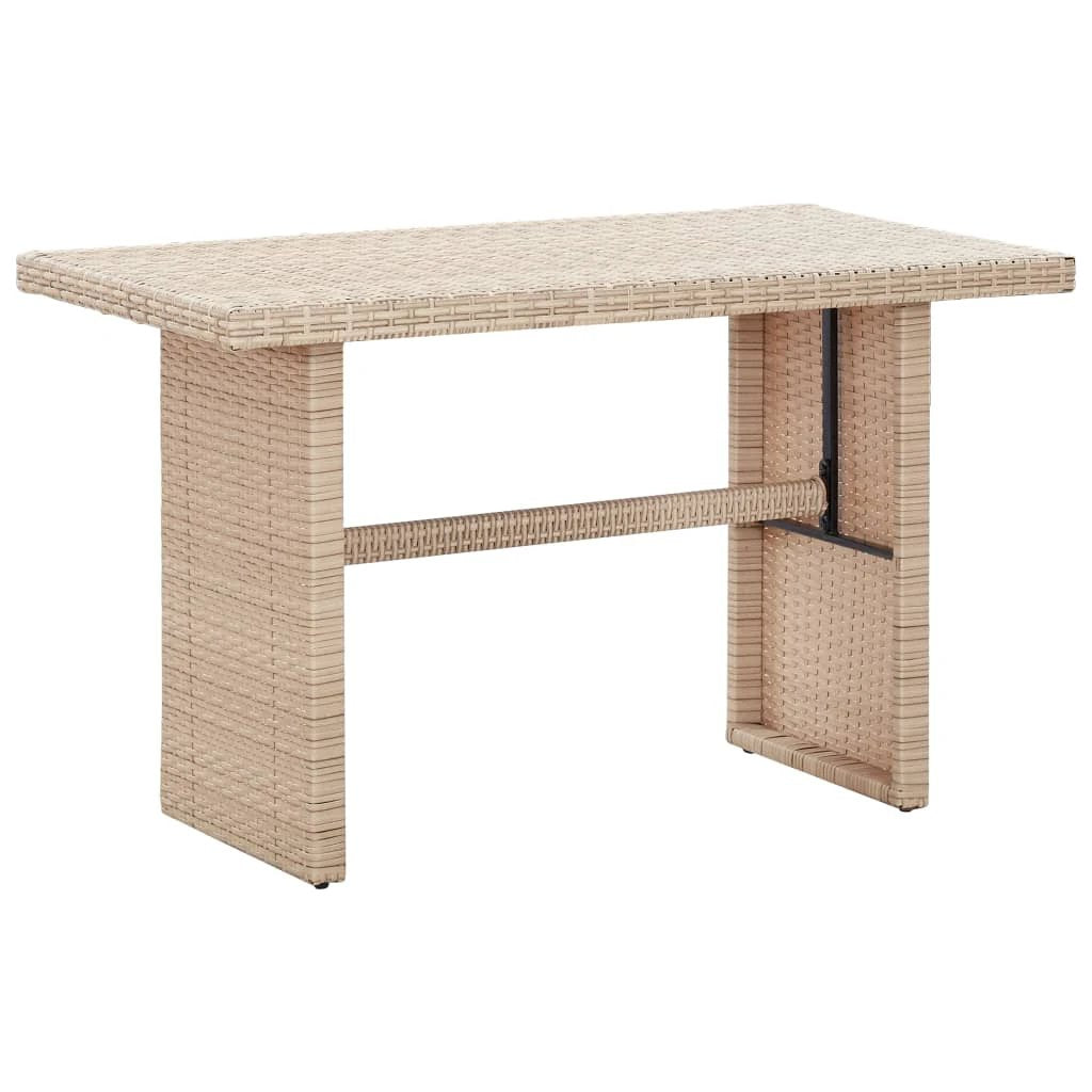 vidaXL vidaXL Garden Table Brown 110x60x67 cm Poly Rattan - Garden Table