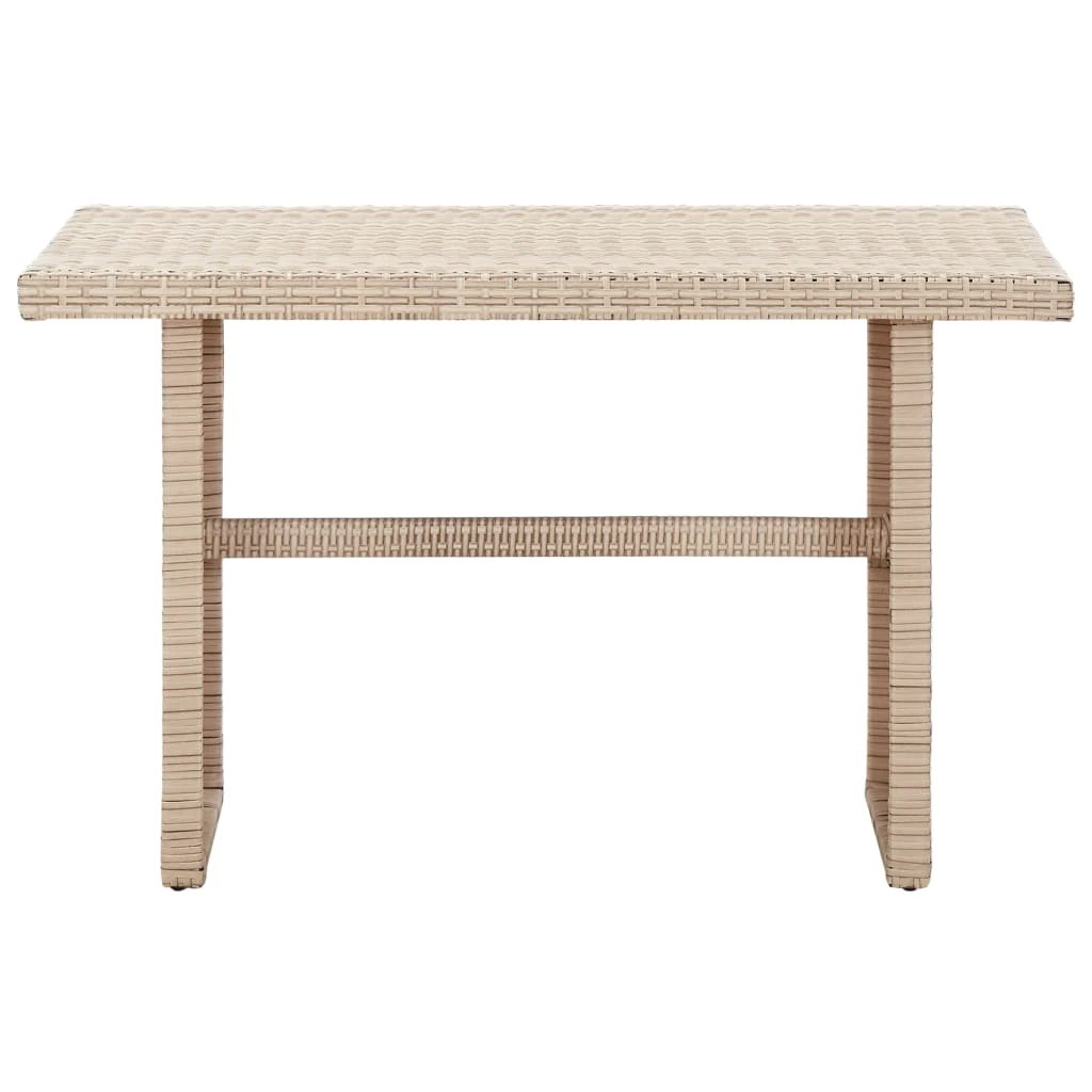 vidaXL vidaXL Garden Table Brown 110x60x67 cm Poly Rattan - Garden Table
