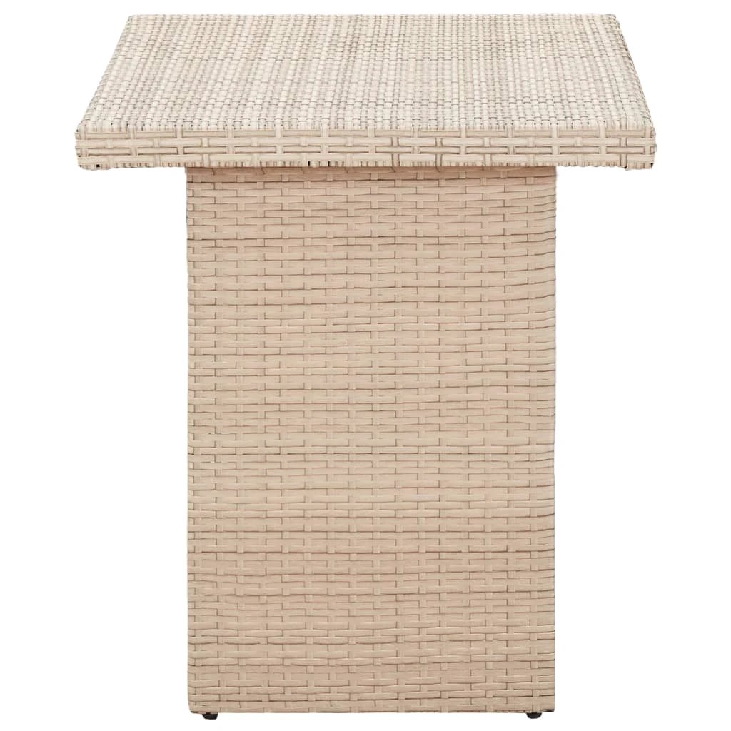 vidaXL vidaXL Garden Table Brown 110x60x67 cm Poly Rattan - Garden Table