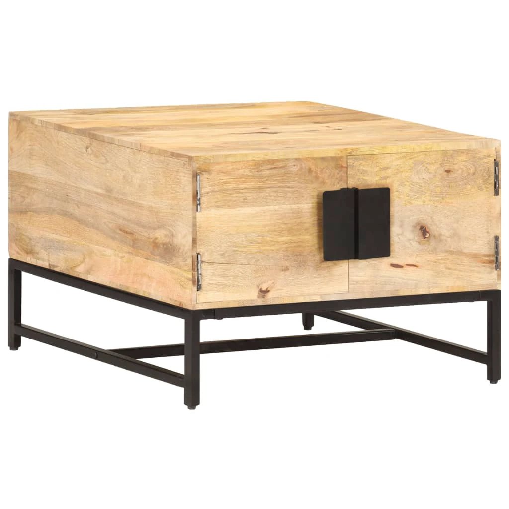 VidaXL Coffee Table 67x67x45 cm Solid Mango Wood Rustic Finish for Living Room Decor by vidaXL