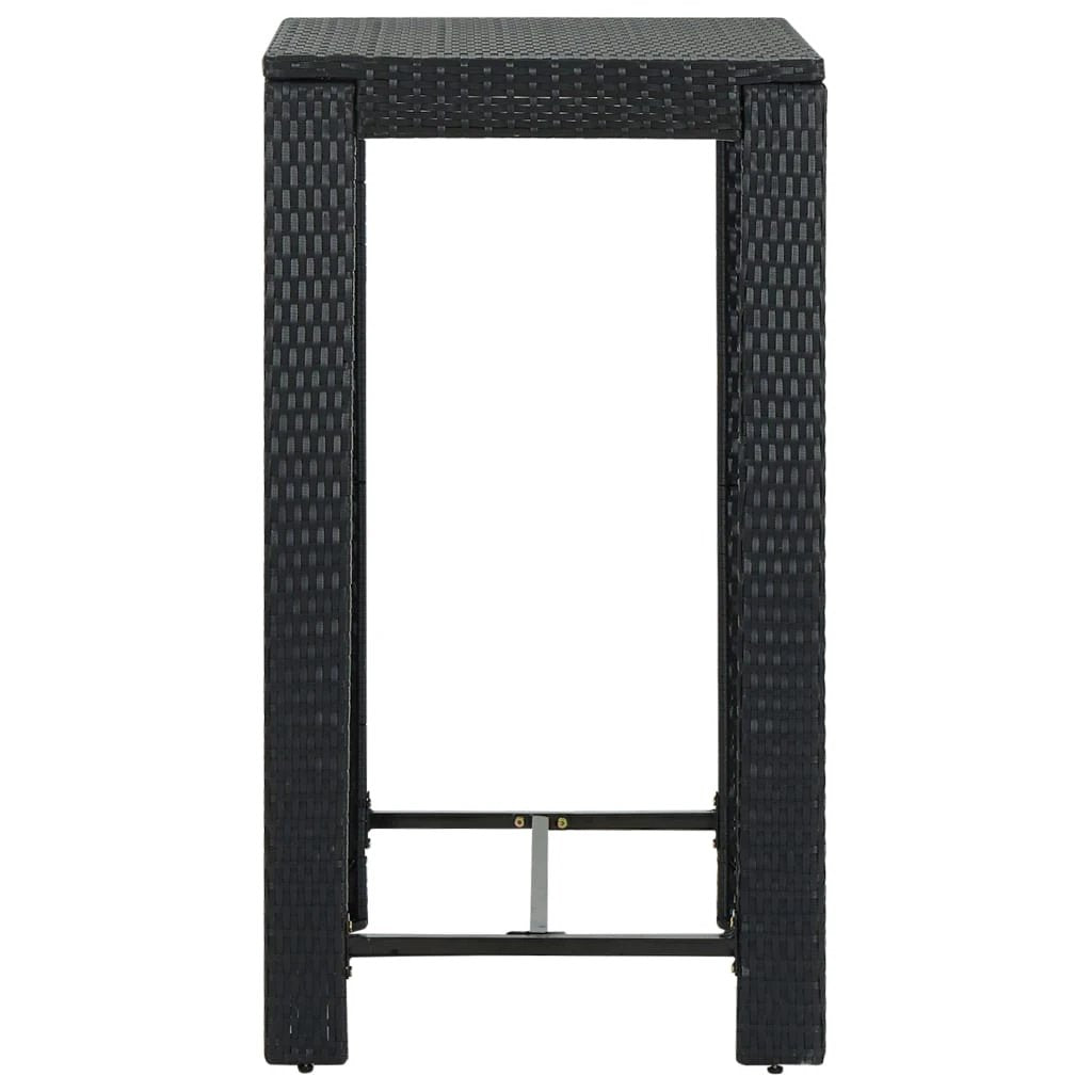 vidaXL vidaXL Garden Bar Table Brown 60.5x60.5x110.5 cm Poly Rattan - Garden Table