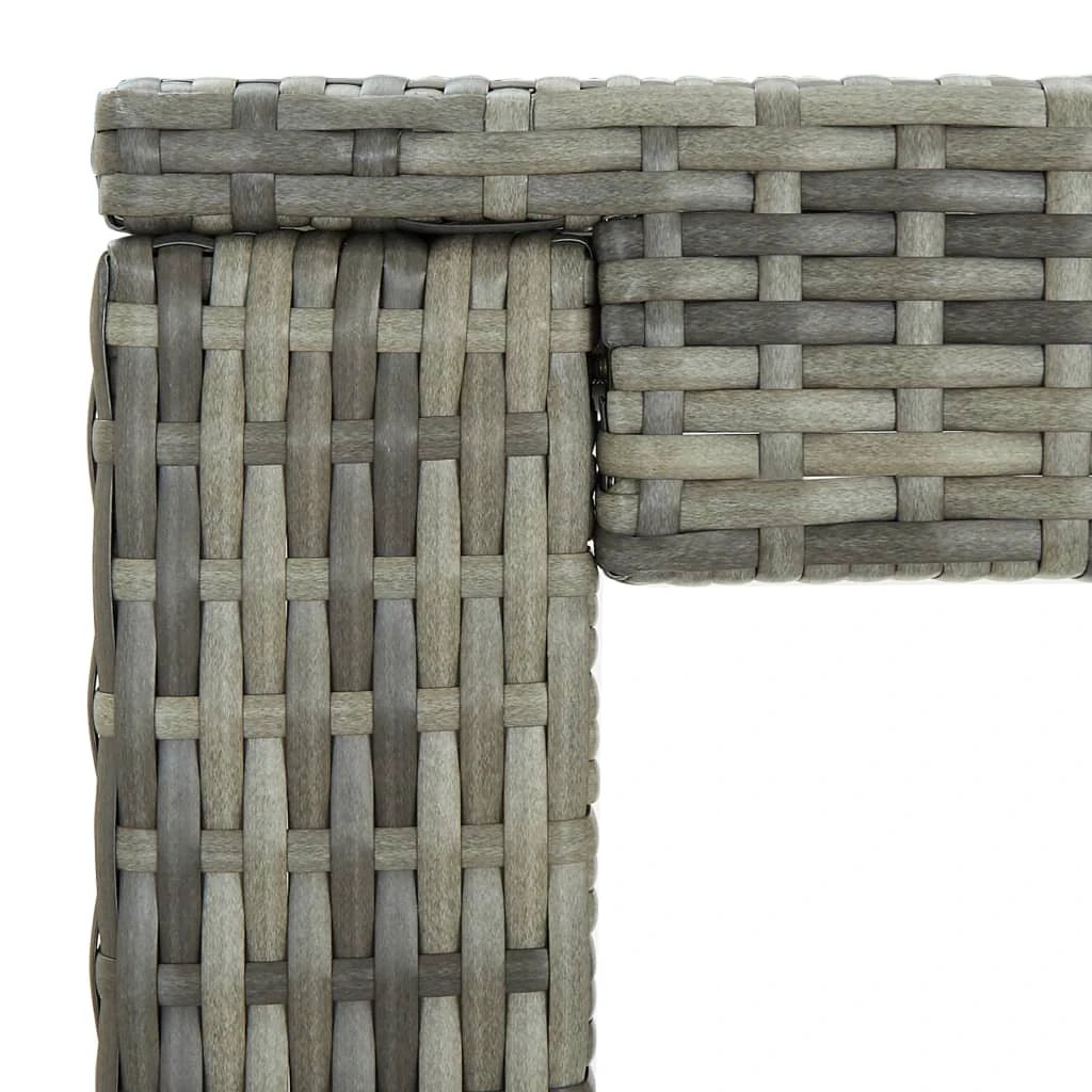 vidaXL Garden Bar Table Brown 60.5x60.5x110.5 cm Poly Rattan by vidaXL