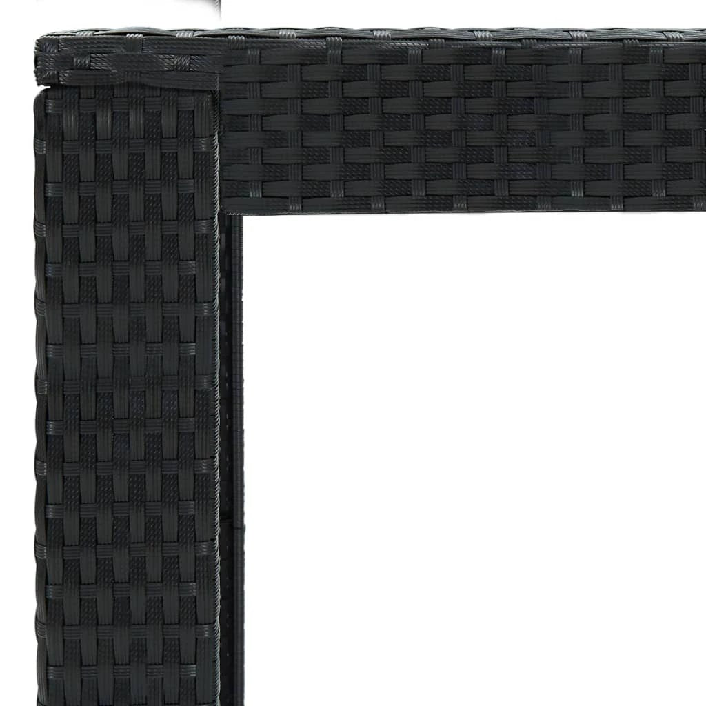 vidaXL Garden Bar Table Brown 60.5x60.5x110.5 cm Poly Rattan by vidaXL