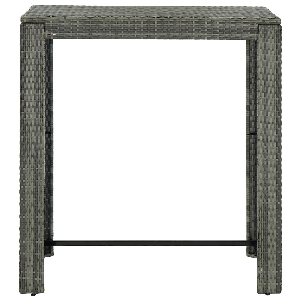 vidaXL vidaXL Garden Bar Table Brown 60.5x60.5x110.5 cm Poly Rattan - Garden Table