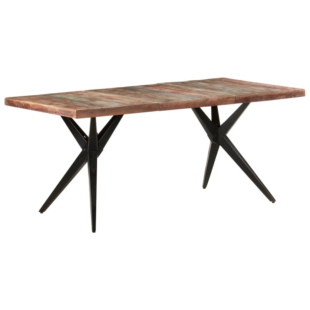 vidaXL vidaXL Dining Table 120x60x76 cm Solid Reclaimed Wood Rustic Finish for Family Dining - Dining Table