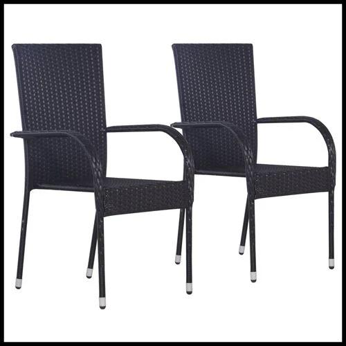 vidaXL 3 Piece Garden Dining Set with Solid Acacia Wood Table and Weather-Resistant Rattan Chairs for Outdoor Entertaining by vidaXL