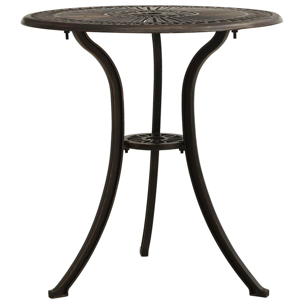 vidaXL vidaXL Garden Table Bronze 62x62x65 cm Cast Aluminium - Garden Table