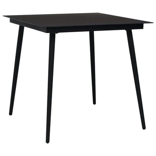 vidaXL 5 Piece Garden Dining Set Cotton Rope and Steel Black by vidaXL