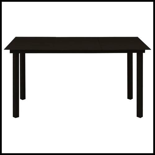 vidaXL vidaXL 7 Piece Garden Dining Set Cotton Rope and Steel Black - Garden Set