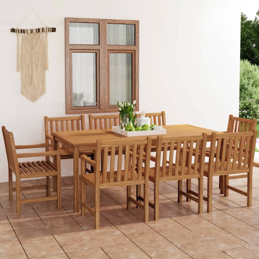 vidaXL VidaXL Garden Dining Set 3pc Solid Teak Outdoor - Garden Set