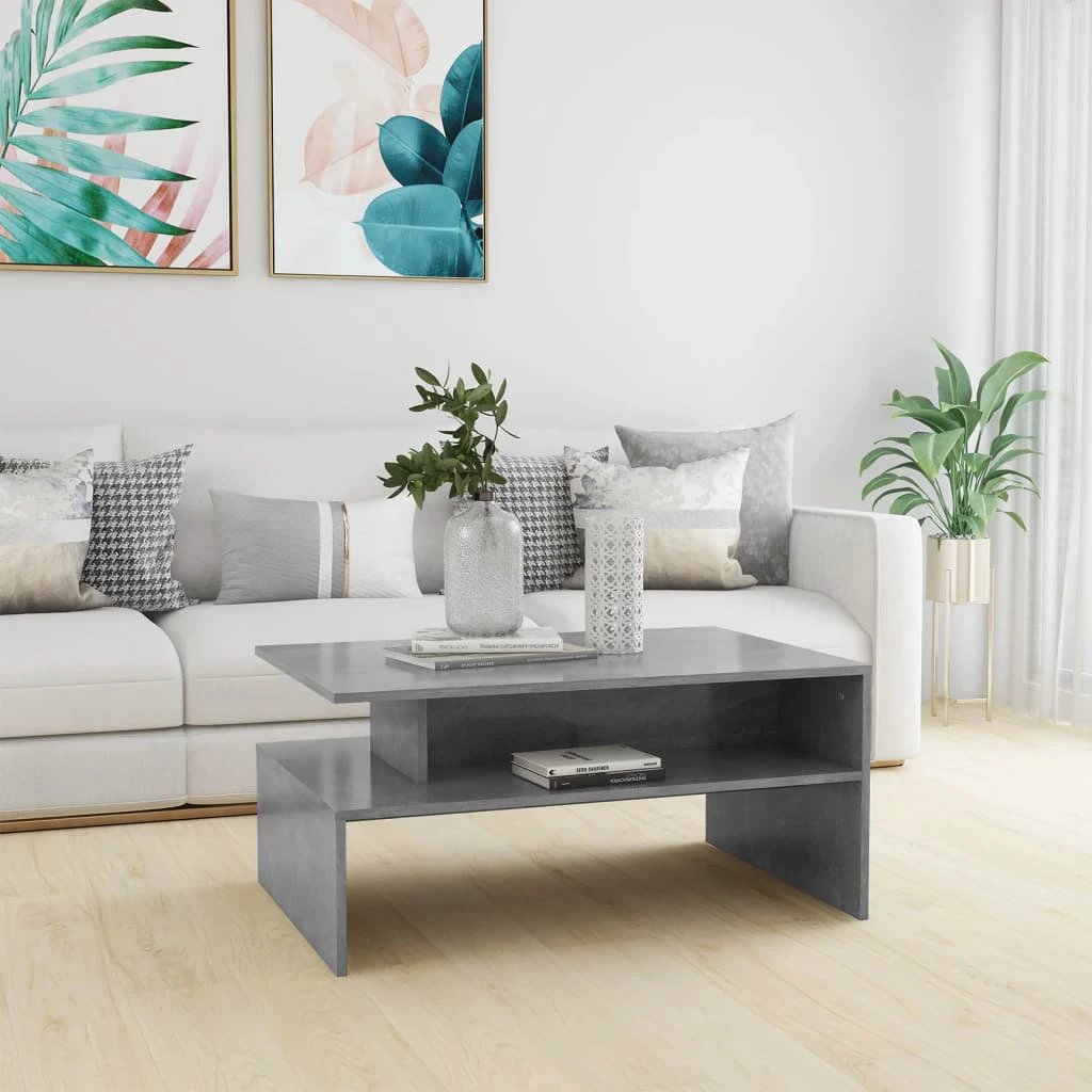vidaXL Coffee Table 90x60x42.5 cm Smoked Oak Engineered Wood For Modern Living Room Decor by vidaXL