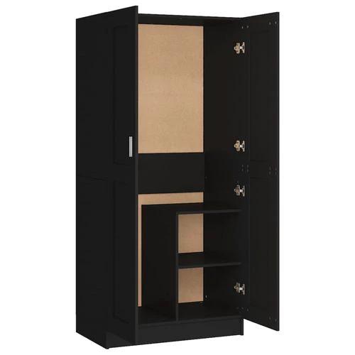 vidaXL Engineered Wood Wardrobe 82.5x51.5x180 cm Smoked Oak Finish with Ample Storage for Home Organization by vidaXL
