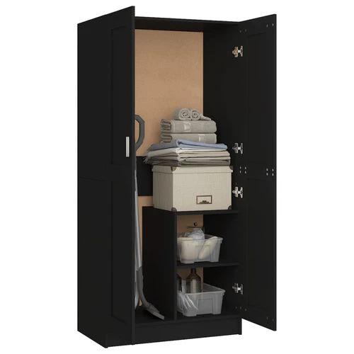 vidaXL Engineered Wood Wardrobe 82.5x51.5x180 cm Smoked Oak Finish with Ample Storage for Home Organization by vidaXL