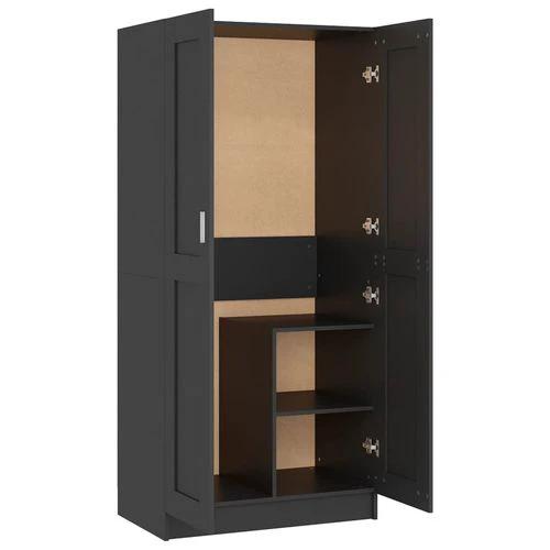 vidaXL Engineered Wood Wardrobe 82.5x51.5x180 cm Smoked Oak Finish with Ample Storage for Home Organization by vidaXL