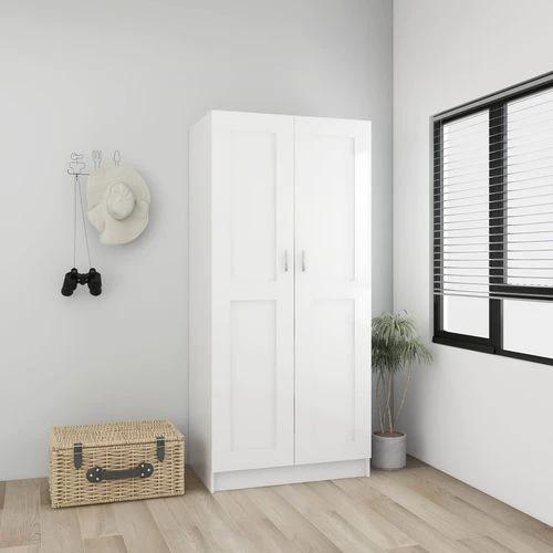 vidaXL vidaXL Engineered Wood Wardrobe 82.5x51.5x180 cm Smoked Oak Finish with Ample Storage for Home Organization - Wardrobe