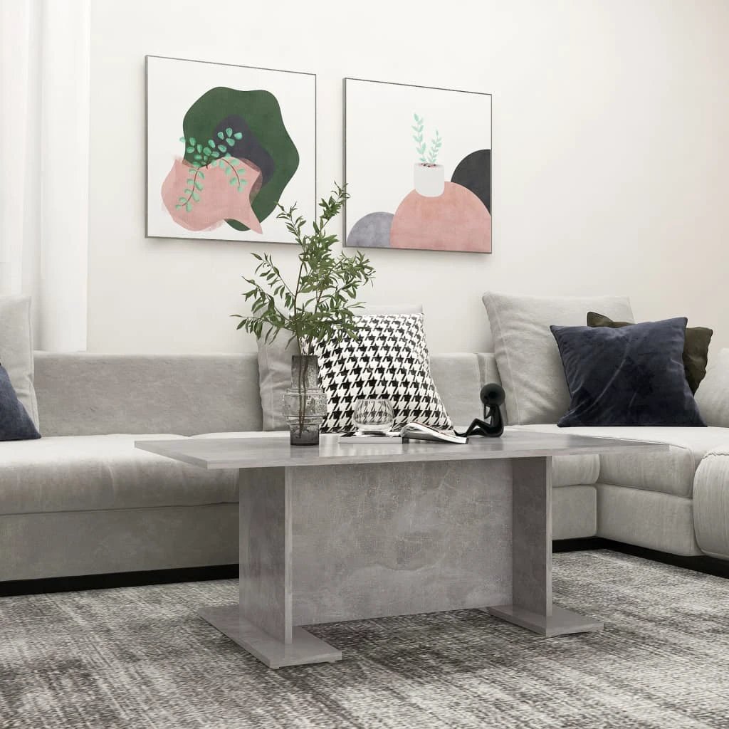 vidaXL VidaXL Coffee Table 103.5x60x40 cm Engineered Wood Durable White Finish For Living Room - Coffee Table