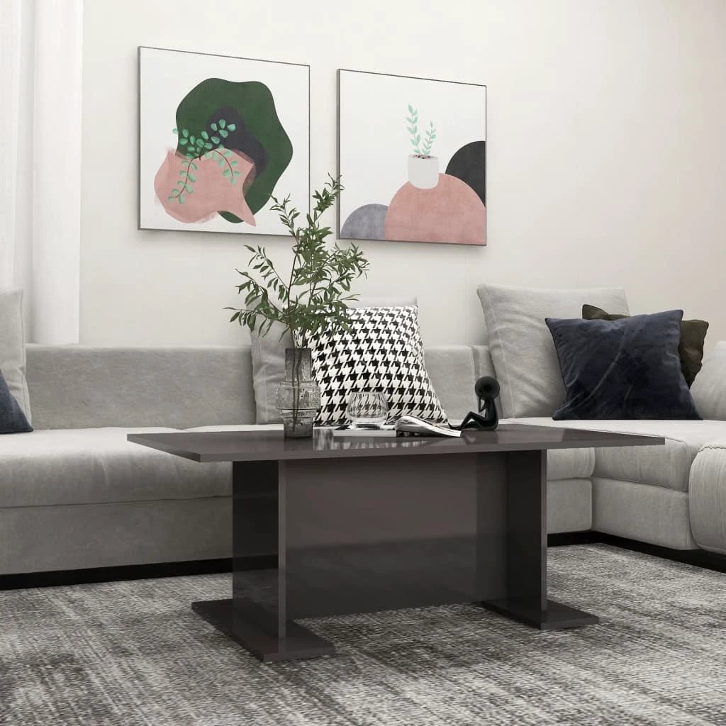 vidaXL VidaXL Coffee Table 103.5x60x40 cm Engineered Wood Durable White Finish For Living Room - Coffee Table