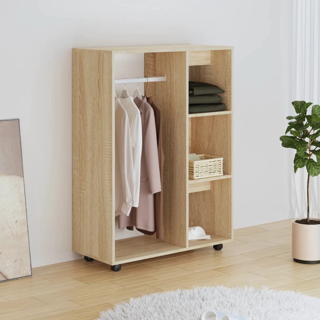 vidaXL vidaXL Wardrobe Smoked Oak 80x40x110 cm Engineered Wood - Wardrobe