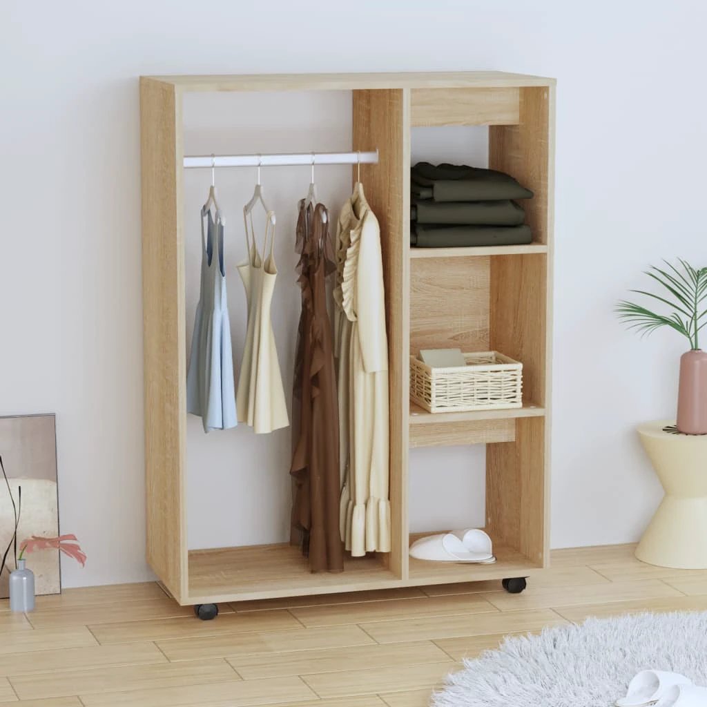 vidaXL vidaXL Wardrobe Smoked Oak 80x40x110 cm Engineered Wood - Wardrobe