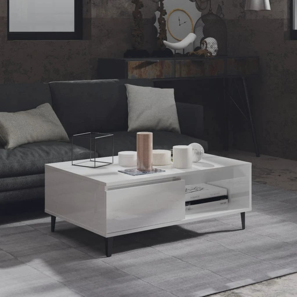 VidaXL Coffee Table 90x60x35 Cm Smoked Oak Engineered Wood For Living Room With Storage Shelf by vidaXL