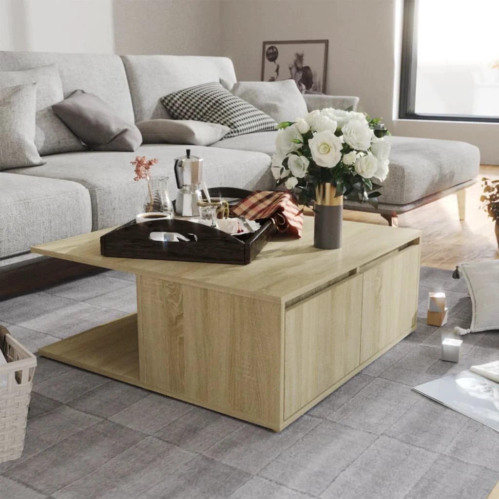 VidaXL Coffee Table 80x80x31 Engineered Wood by vidaXL