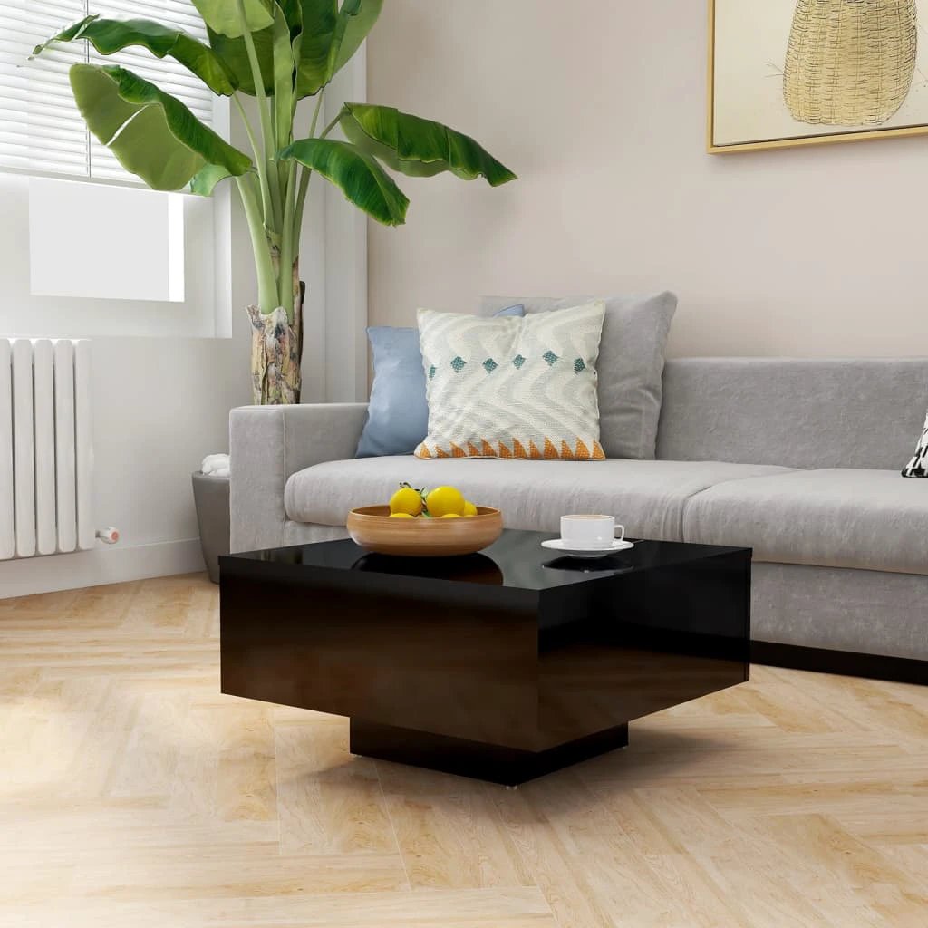 VidaXL Coffee Table 60x60x31.5 Cm Smoked Oak Engineered Wood Living Room Decor Piece by vidaXL
