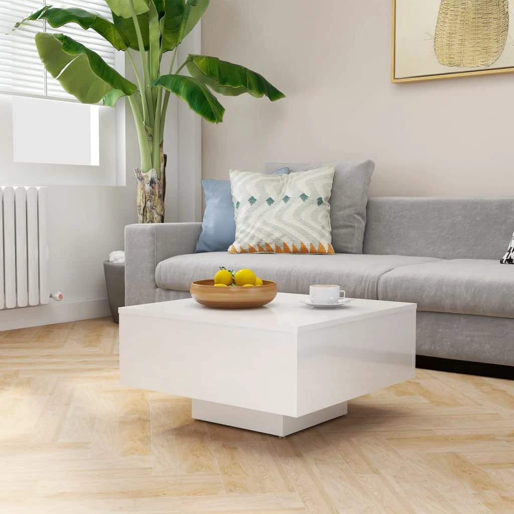 VidaXL Coffee Table 60x60x31.5 Cm Smoked Oak Engineered Wood Living Room Decor Piece by vidaXL
