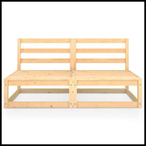 vidaXL Garden 2-Seater Sofa Solid Pinewood Modular Design for Outdoor Relaxation by vidaXL