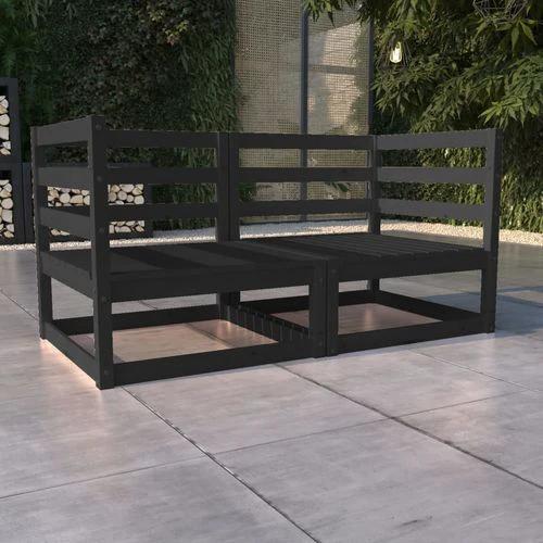 vidaXL vidaXL Garden 2-Seater Sofa Solid Pinewood Modular Design for Outdoor Relaxation - Garden Sofa Sets