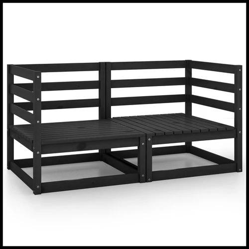 vidaXL vidaXL Garden 2-Seater Sofa Solid Pinewood Modular Design for Outdoor Relaxation - Garden Sofa Sets