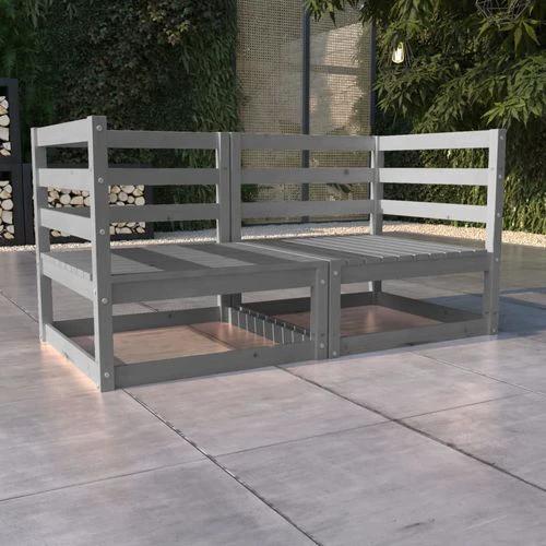 vidaXL Garden 2-Seater Sofa Solid Pinewood Modular Design for Outdoor Relaxation by vidaXL