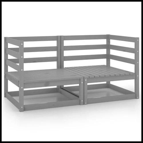 vidaXL vidaXL Garden 2-Seater Sofa Solid Pinewood Modular Design for Outdoor Relaxation - Garden Sofa Sets